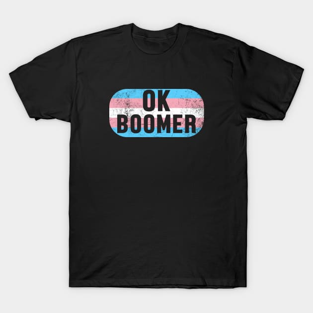 OK Boomer - Gen Z Transgender Pride Flag T-Shirt by jpmariano